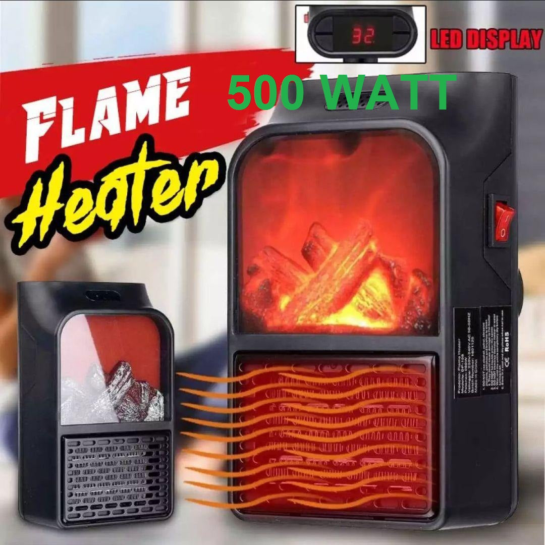 Mini Electric Flame Heater Portable Fireplace 900w