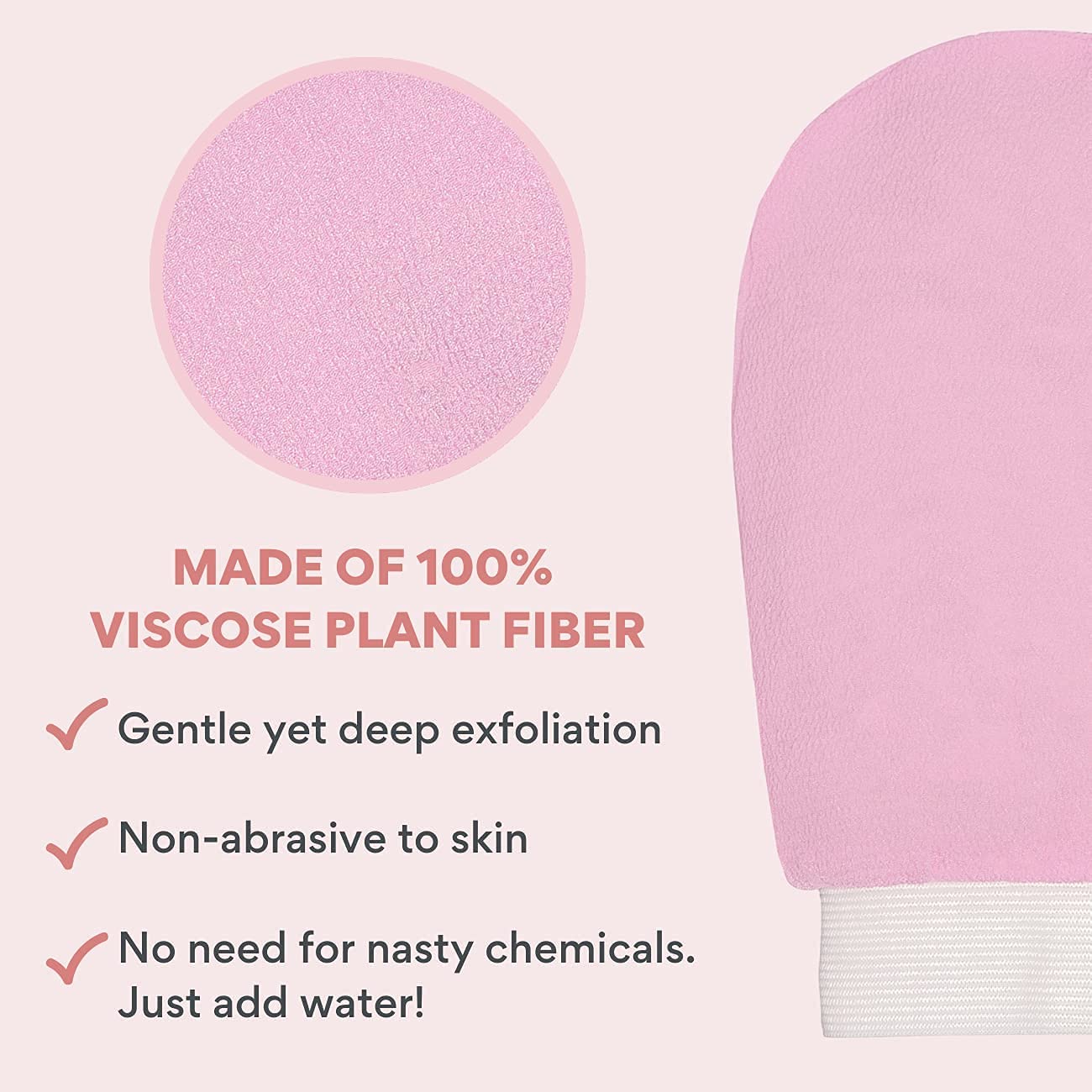 Exfoliating Glove Dead Body Scrubber, Deep Exfoliating Mitt for Body, Stimulates Blood Flow for Youthful Glow