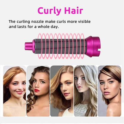 5 In 1 Hair Dryer Straightener Curler Electric Hair Comb Hair Curling Wand Detachable Brush