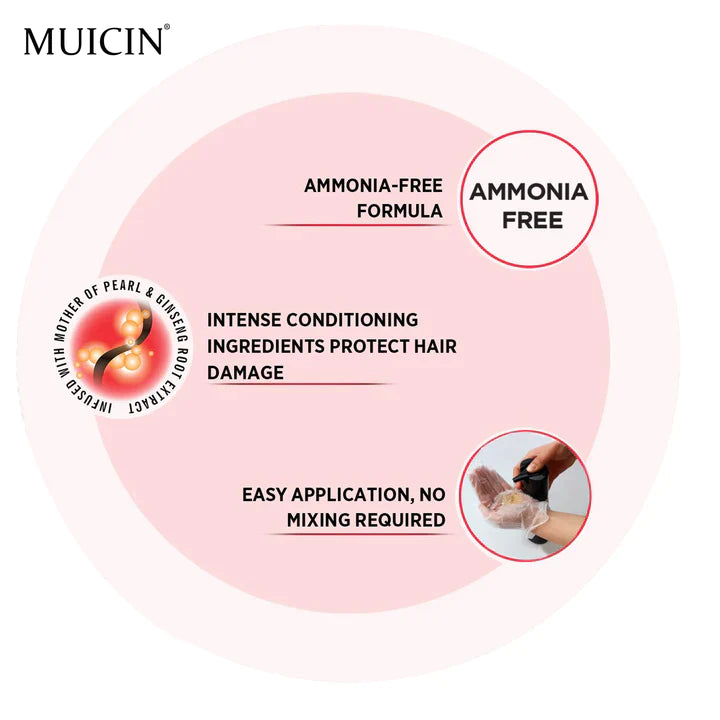 MUICIN NEW VERSION 5in1 HAIR DYE SHAMPOO 200ML