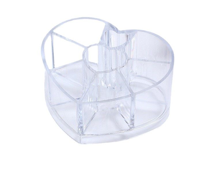 HEART SHAPE COSMETIC ORGANIZER LIPGLOSS BRUSH HOLDER