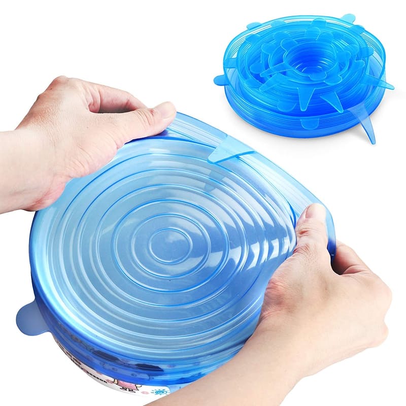 Silicon Stretchable Lids for Containers Pack of 6