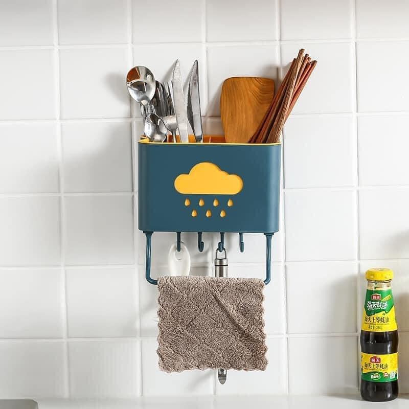 Raining Cloud-shaped Kitchen Spoon Shelves