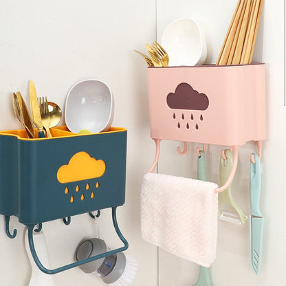 Raining Cloud-shaped Kitchen Spoon Shelves