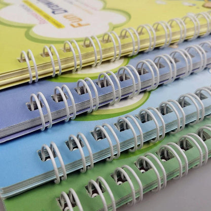 Pack of 4 Magic Calligraphy Handwriting Books And Magic Pen for Kids