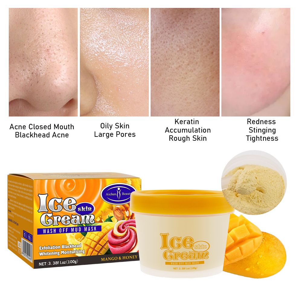 Aichun Beauty Ice Cream Wash Off Mud Mask 100g Mango