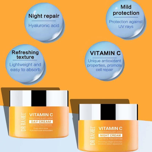 Dr Rashel Vitamin C Day Cream + Night Cream - Pack Of 2