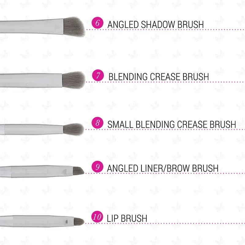 BH Cosmetics Smoke n Mirrors 10Pcs Metalized Brush Set with Pouch