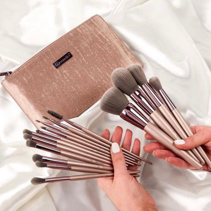 BH Cosmetics Lavish Elegance 15 Piece Brush Set with Bag