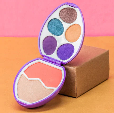 Egg Shape Multi Shimmer Pressed Pigment Eye Shadow & Blush Palette (Pack of 4)