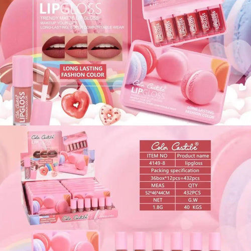 Color Castle Trendy Matte Lip Gloss Set of 6