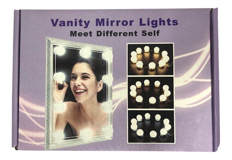 VANITY MAKE-UP MIRROR LIGHTS 10 STRIP LED LIGHTS (IN 3 COLOR VARIATION)