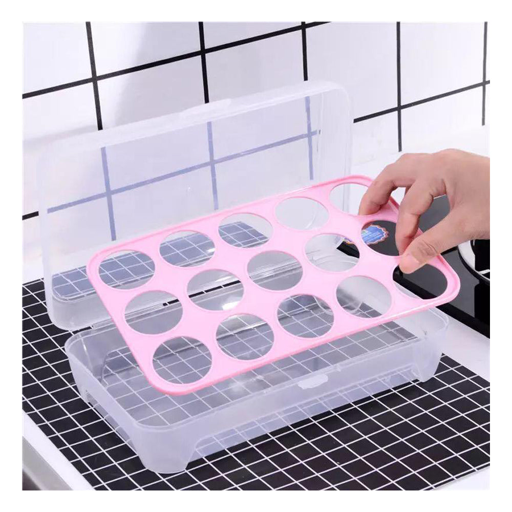 15 Grids Transparent Egg Storage Box