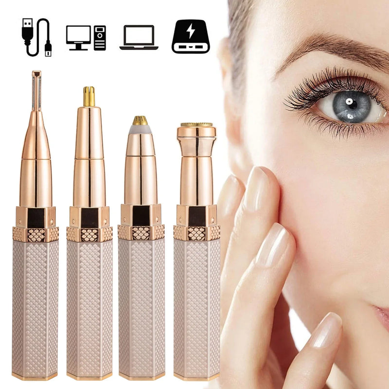 4 IN 1 HAIR REMOVER EYEBROW TRIMMER (KM-6619)