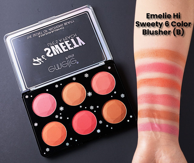 Emelie Hi Sweety 6 Color Blush Palette