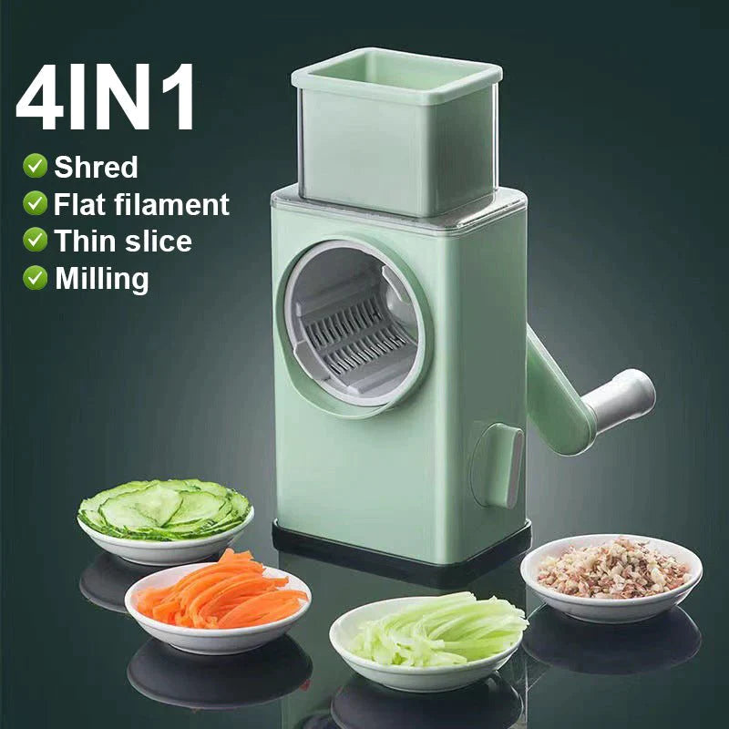 Multifunctional Table Top Drum Grater Square