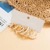 Fashion Jewellery 5 Pcs Earrings Card Golden color