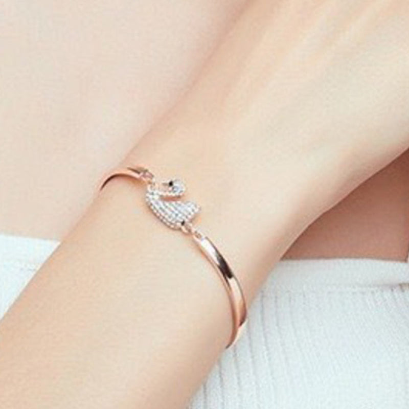 Fashion Jewellery Stainless Steel Duck Bracelet Rose Gold