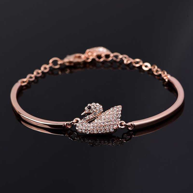 Fashion Jewellery Stainless Steel Duck Bracelet Rose Gold