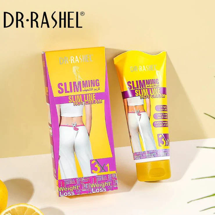 Dr Rashel Slimming Slim Line Hot Cream with Ginger Extract Collagen & Turmeric For Slim Fit - 150gms