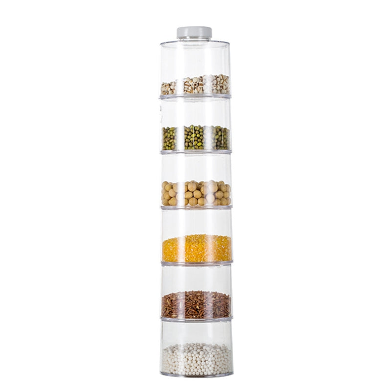Set of 6 Spice Tower Self Stacking Spice-Bottles