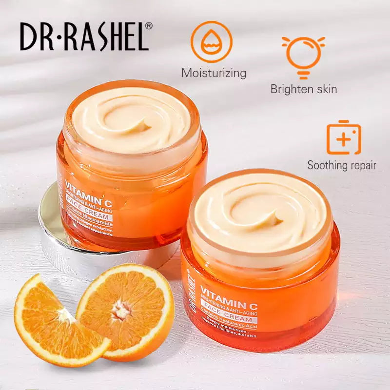 Dr.Rashel Vitamin C Brightening & Anti Aging Face Serum & Face Cream Deal