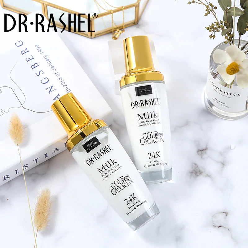 Dr.Rashel Milk with Real Gold Atoms & Collagen 24K Facial Milk Cleaner & Whitener