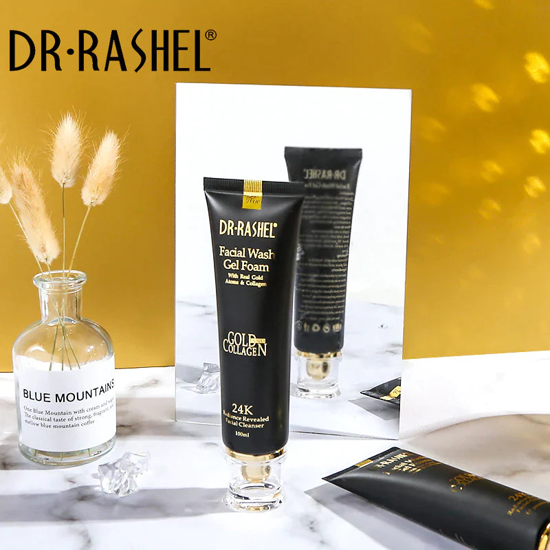 Dr Rashel Facial wash Gel Foam with Real Gold Atoms & Collagen