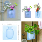 Silicone Flower Vase Self-Adhesive Home Decoration PACK OF 3