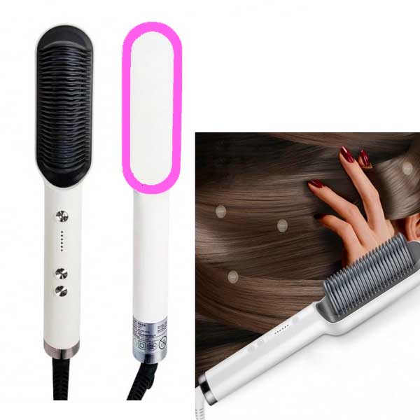 Ceramic Heated Hair Brush - Hair straightener  - HQT-909B