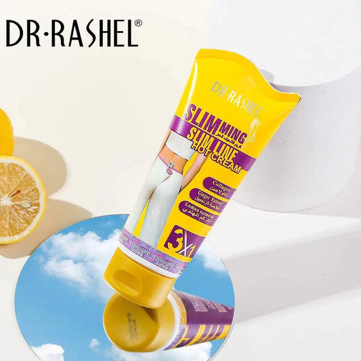 Dr Rashel Slimming Slim Line Hot Cream with Ginger Extract Collagen & Turmeric For Slim Fit - 150gms