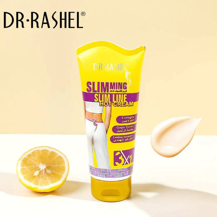 Dr Rashel Slimming Slim Line Hot Cream with Ginger Extract Collagen & Turmeric For Slim Fit - 150gms