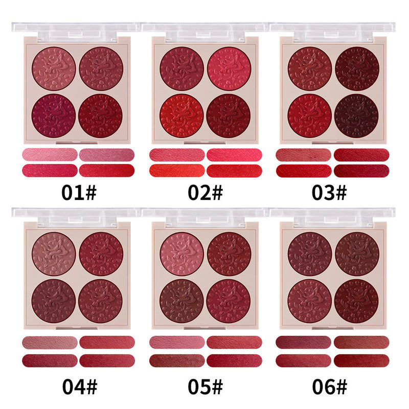 Miss Rose 4 colors Gorgeous Lipstick Palette