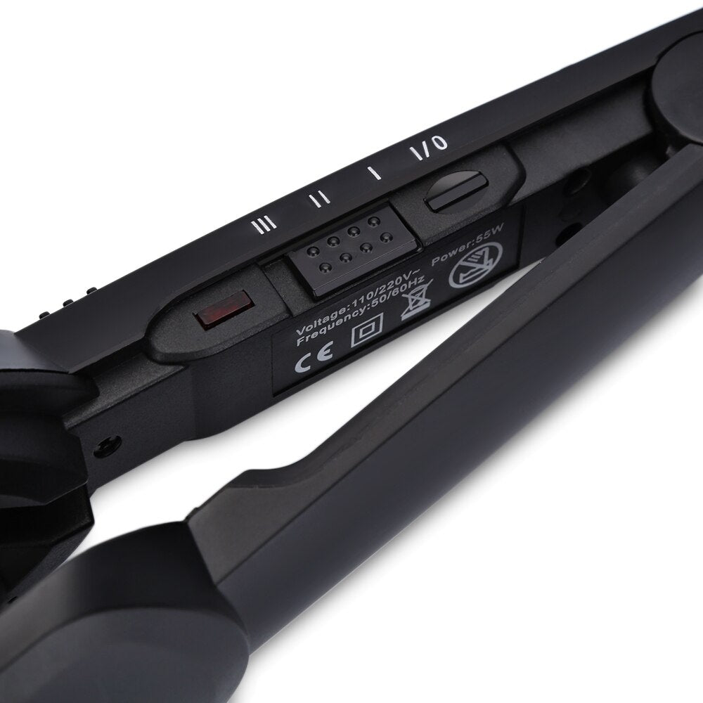 Kemei KM-2022 Hair Curling Ceramic 3 Barrel Clamp Curler