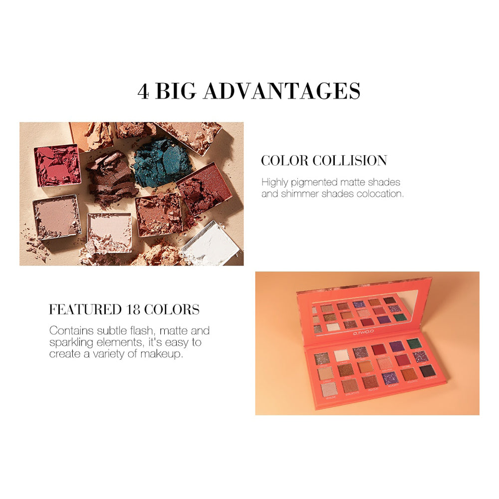 O.TWO.O OCEAN MYSTERY 18 COLORS EYESHADOW PALETTE