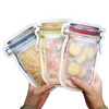 Ziplock Mason Jar Bags Reusable Food Storage Bags (Pack of 5)