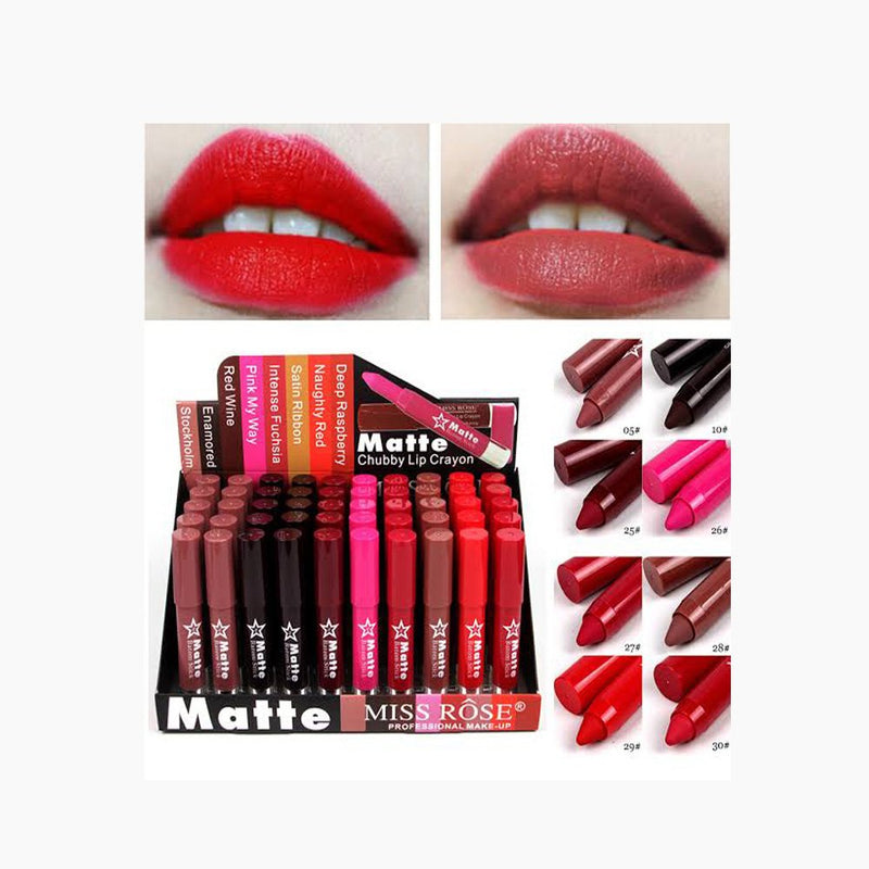 Miss Rose Crayon Lipsticks Set 10Pcs