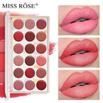 Miss Rose 18 Colors Matte Long Lasting Waterproof Nourishing Lip Cream Palette