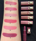 Miss Rose Pack Of 6 Semi Matte Bear Lipstick Set