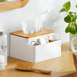 Bamboo Top 2 Partition Tissue Box