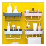 Punch-Free Plastic Bathroom Shelf