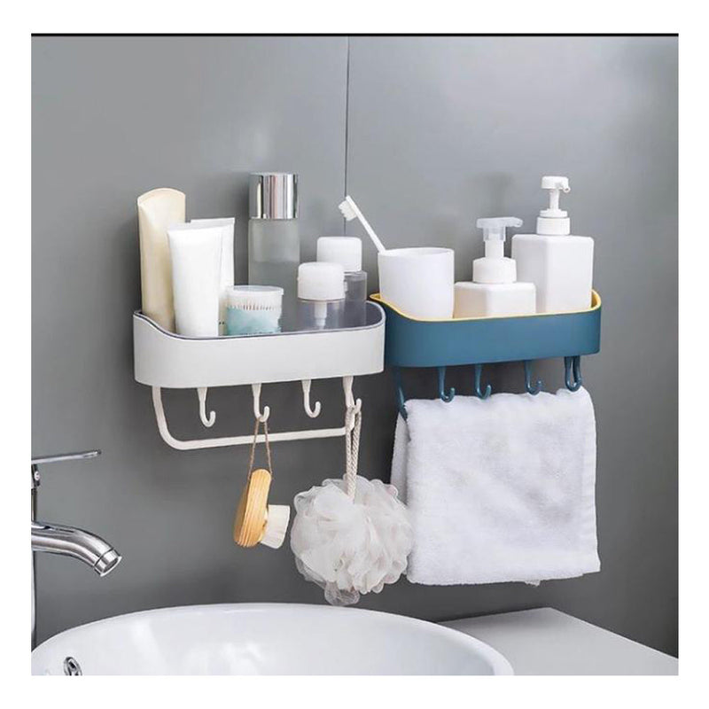 Punch-Free Plastic Bathroom Shelf