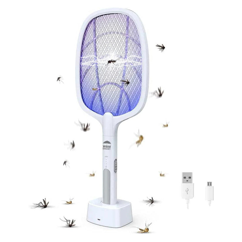 Sogo Rechargeable Electric Mosquito Killer Racket Glow Electric Fly Swatter, Rechargeable Bug Zapper