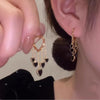 Fashion Jewellery Heart Style Earring High Quality Golden