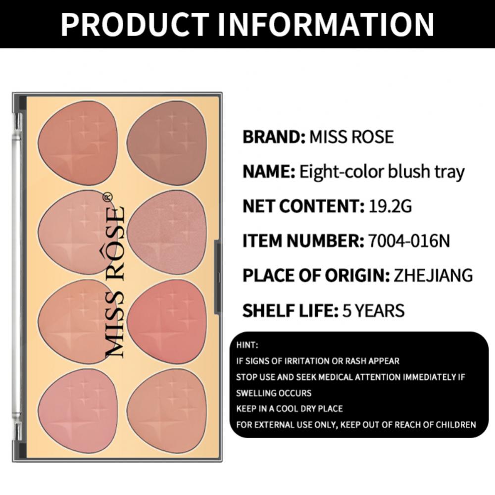 Miss Rose 3D Blush 8 Color Palette