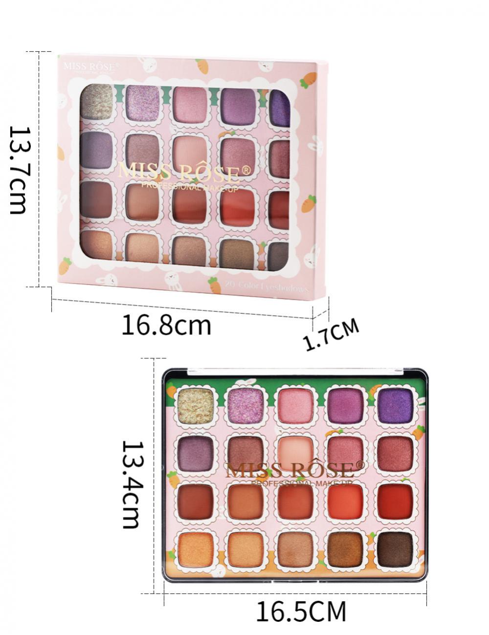 Miss Rose 20 Colors Multicolor Palette