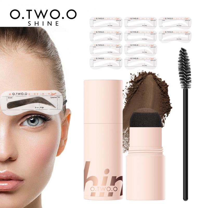 O.TWO.O One Step Hairline & Eyebrow Shaping Stamp Waterproof with Stencils