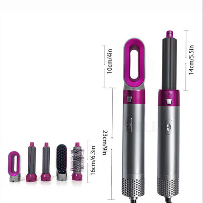 5 In 1 Hair Dryer Straightener Curler Electric Hair Comb Hair Curling Wand Detachable Brush