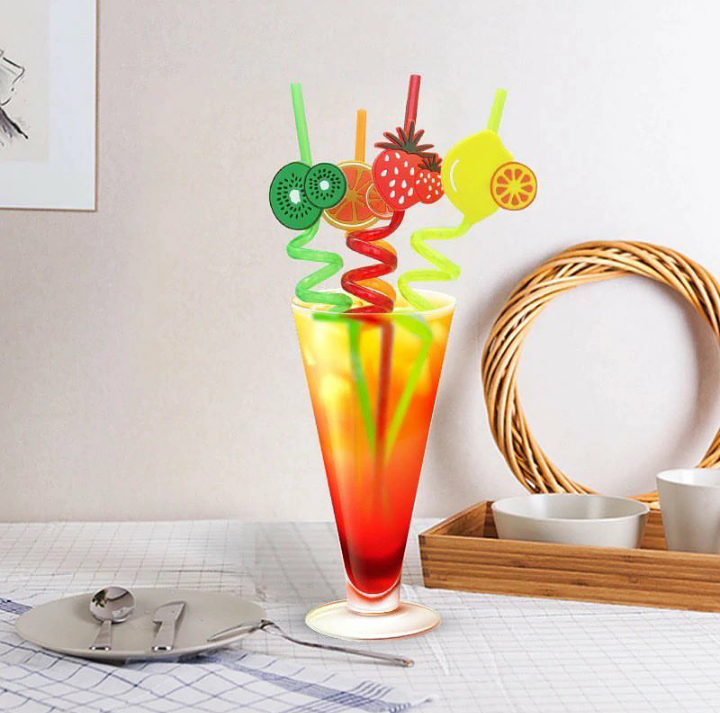 Pack Of 4 Fruity Straws