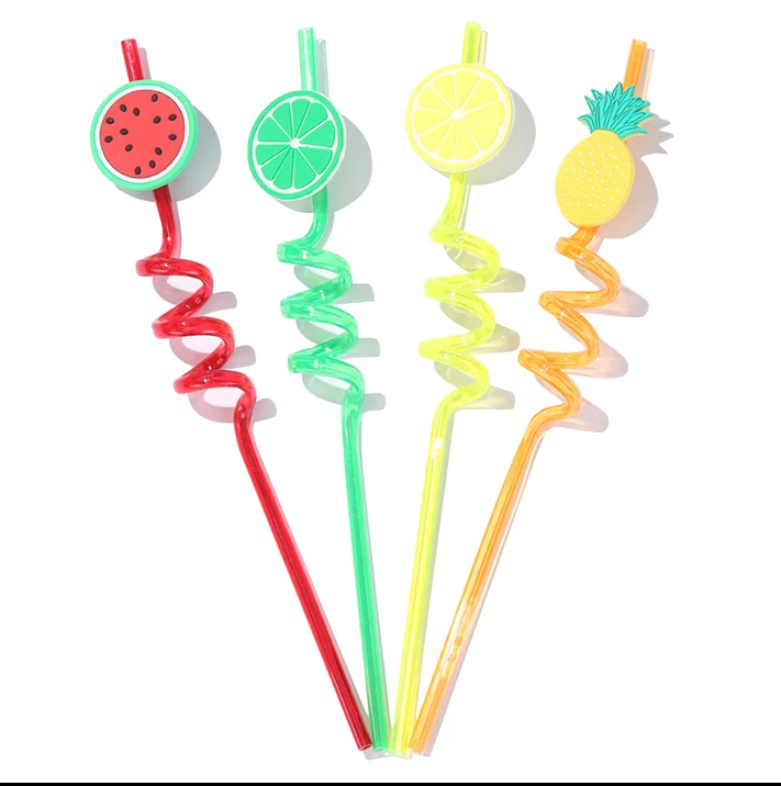 Pack Of 4 Fruity Straws